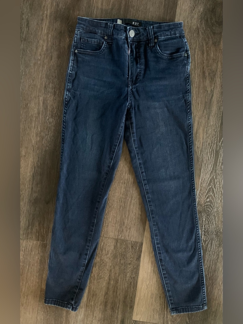 Kut from the Kloth Women's Skinny Jeans in Dark Blue Wash